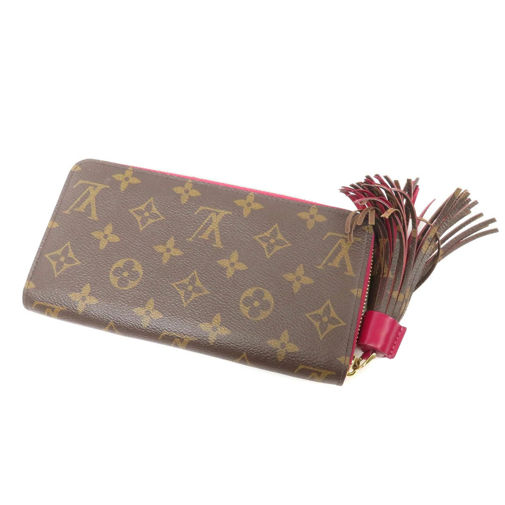 Louis Vuitton Monogram Canvas Zippy Fringe Long Wallet Wallet Brown